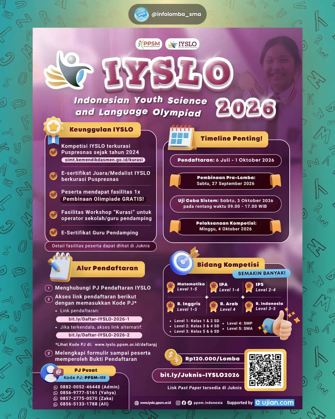 Indonesian Youth Science and Language Olympiad (IYSLO) 2026 - Poster 2