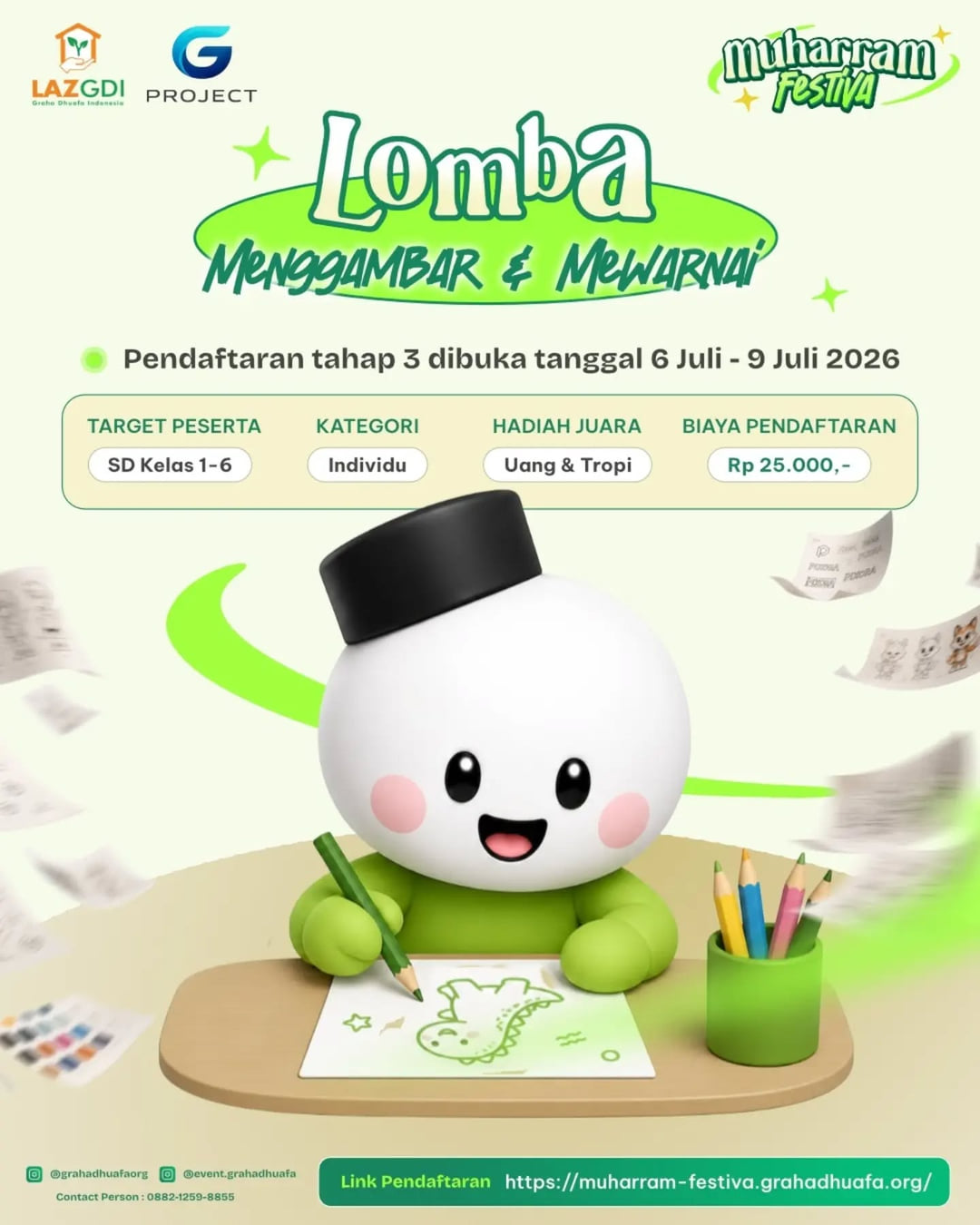 Lomba Menggambar & Mewarnai Muharram Festiva 1448 H - Poster 2