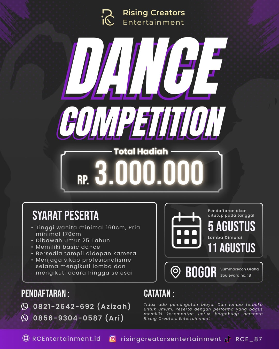 Lomba Dance Rising Creators Entertainment - Poster 2