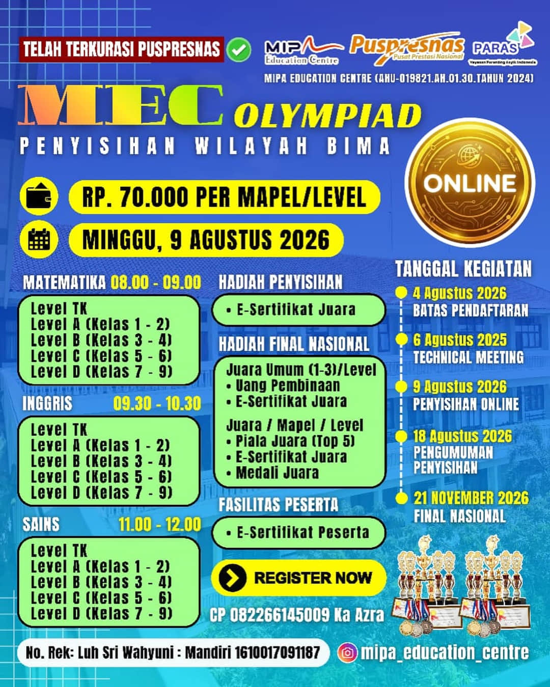 MEC Olympiad Tingkat Nasional Penyisihan Wilayah Dompu - Poster 2