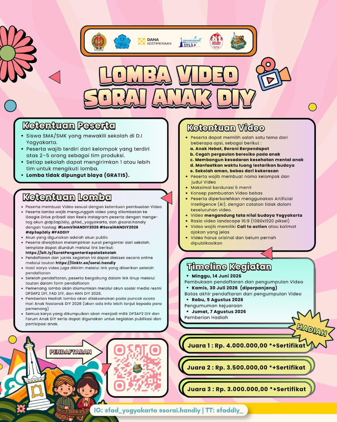 Lomba Video Sorai Anak DIY 2026 - Poster 2
