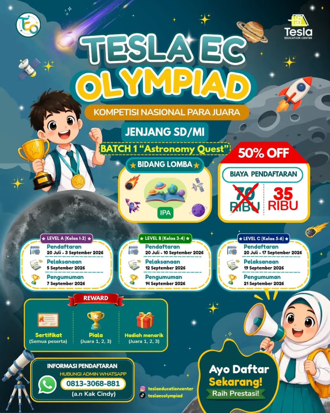 TESLA EC OLYMPIAD – Batch 1 "Astronomy Quest" - Poster 2