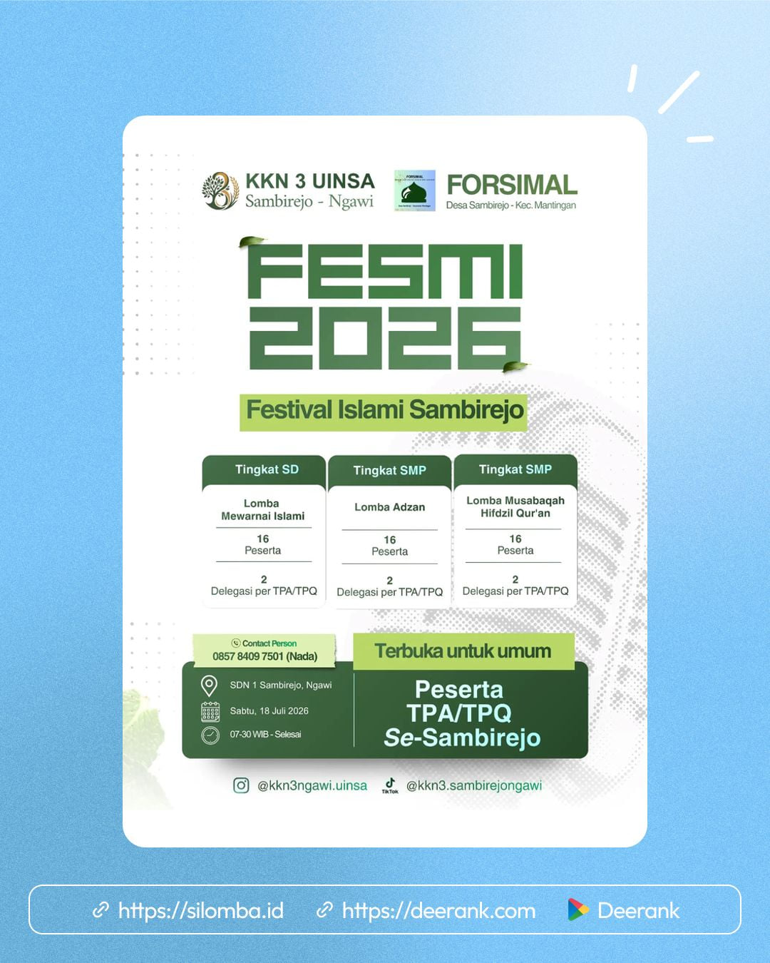 FESTIVAL ISLAMI SAMBIREJO (FESMI 2026) - Poster 1
