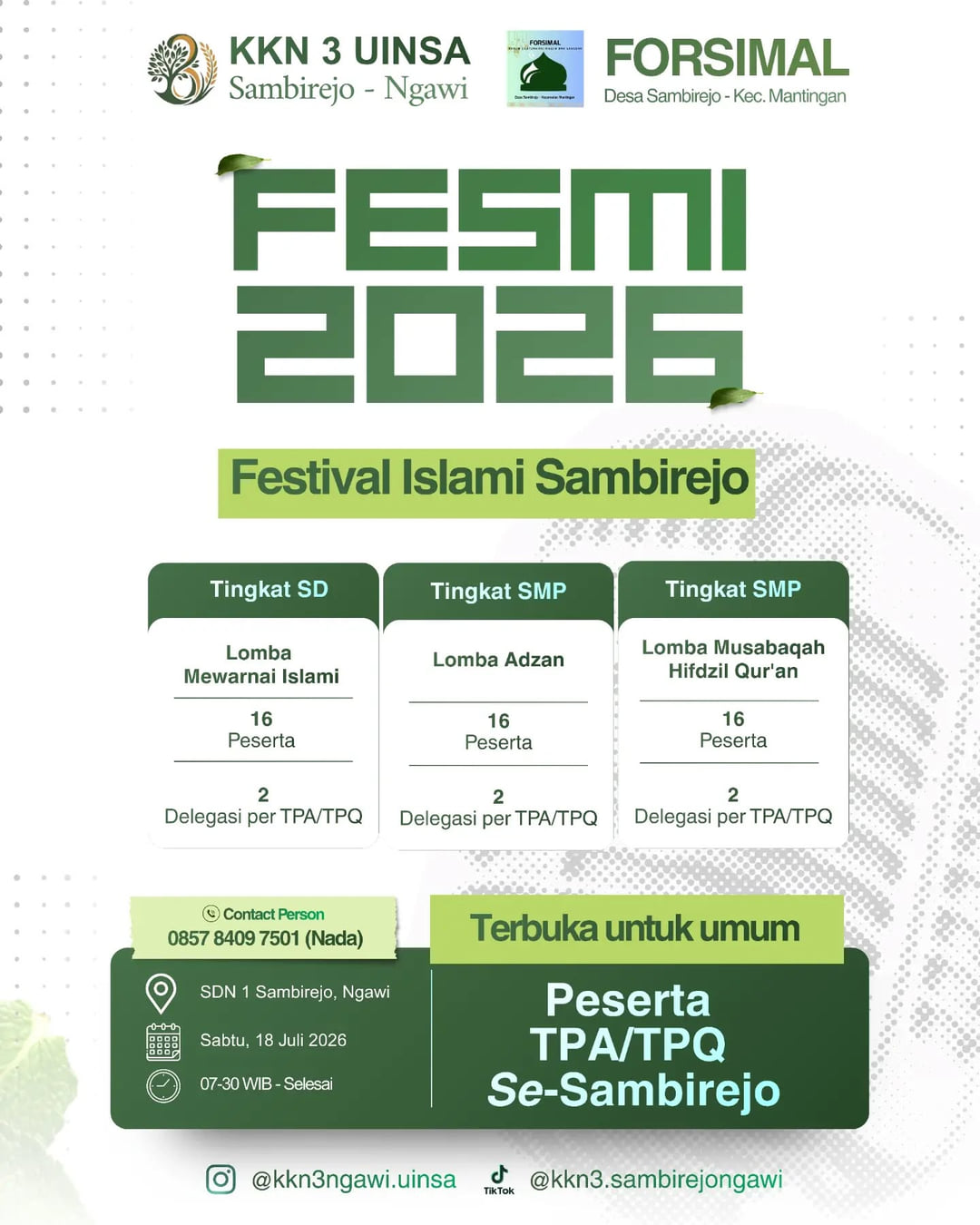 FESTIVAL ISLAMI SAMBIREJO (FESMI 2026) - Poster 2
