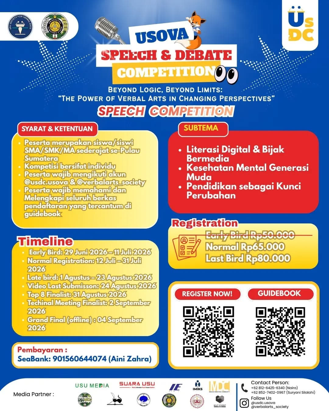 USOVA Speech Competition 2026 - Poster 2