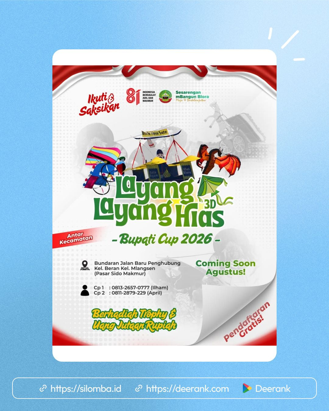 Lomba Layang-Layang Hias 3D - Bupati Cup 2026 - Poster 1