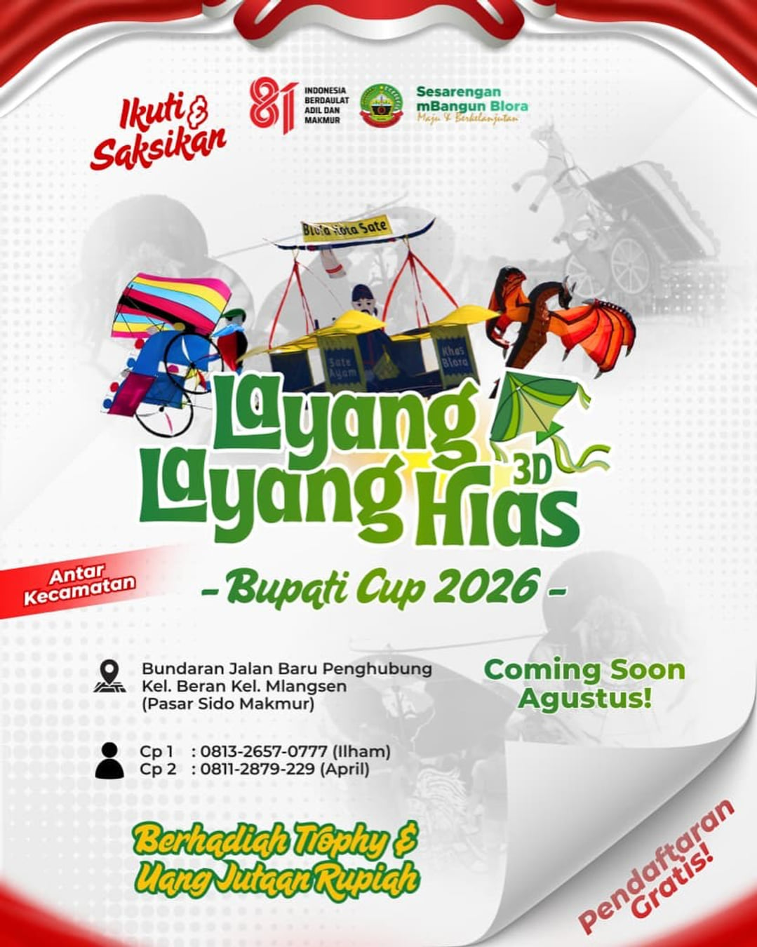 Lomba Layang-Layang Hias 3D - Bupati Cup 2026 - Poster 2