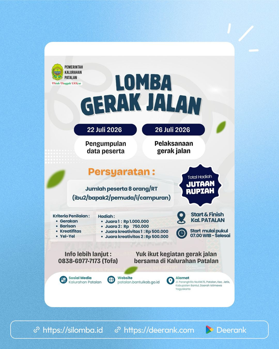 Lomba Gerak Jalan Kalurahan Patalan 2026 - Poster 1