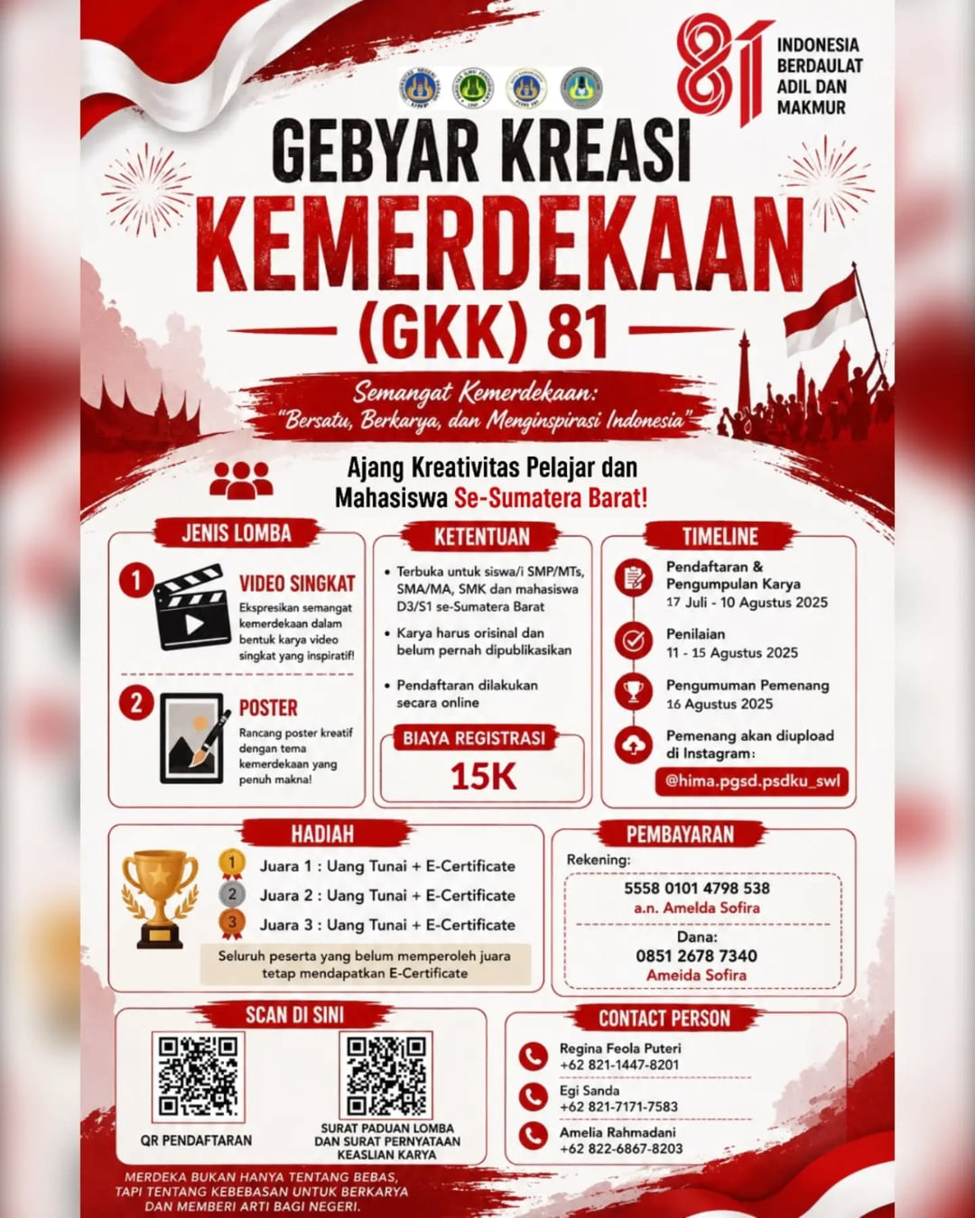 GEBYAR KREASI KEMERDEKAAN (GKK) 81 - Poster 2