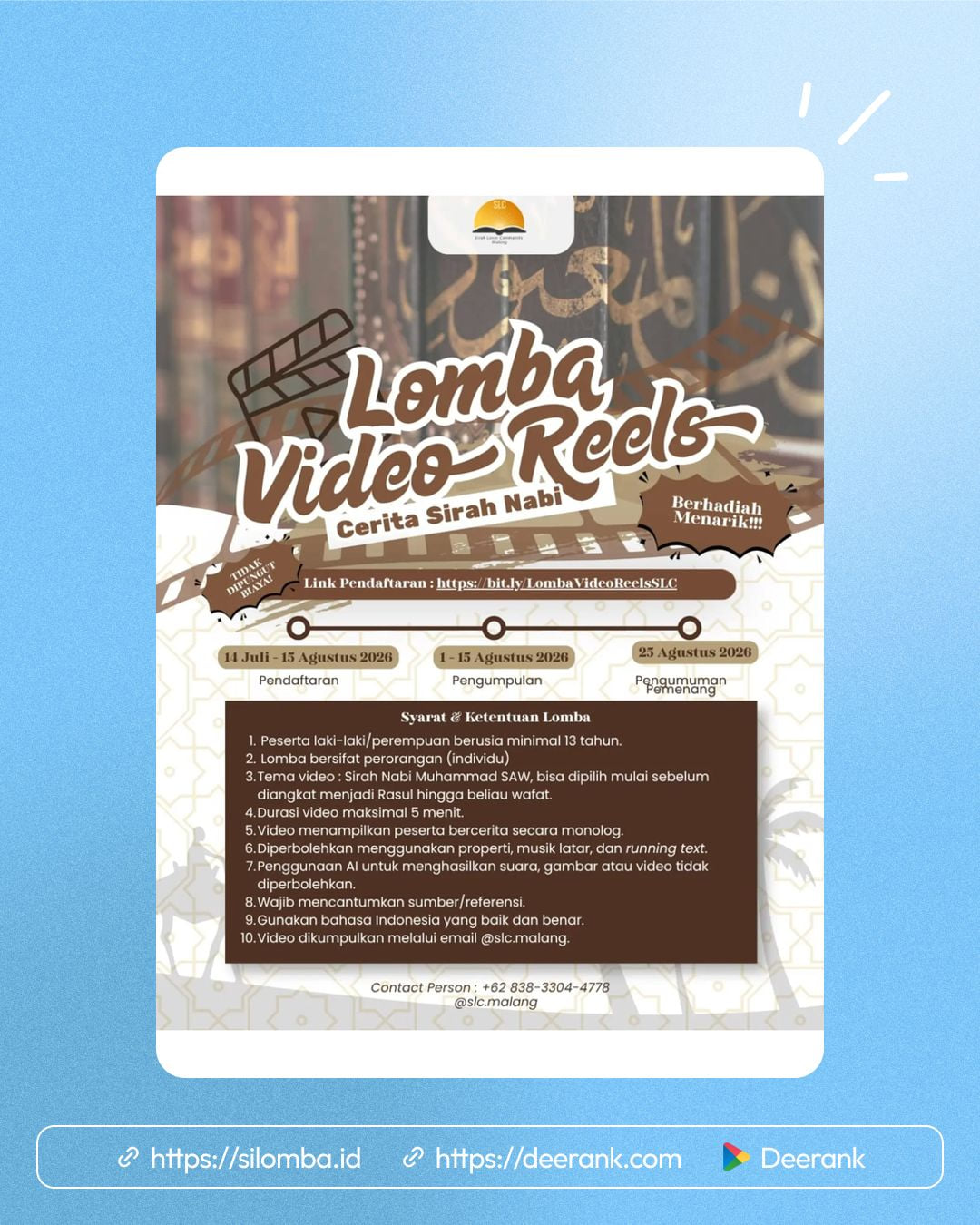 Lomba Video Reels Cerita Sirah Nabi - Poster 1