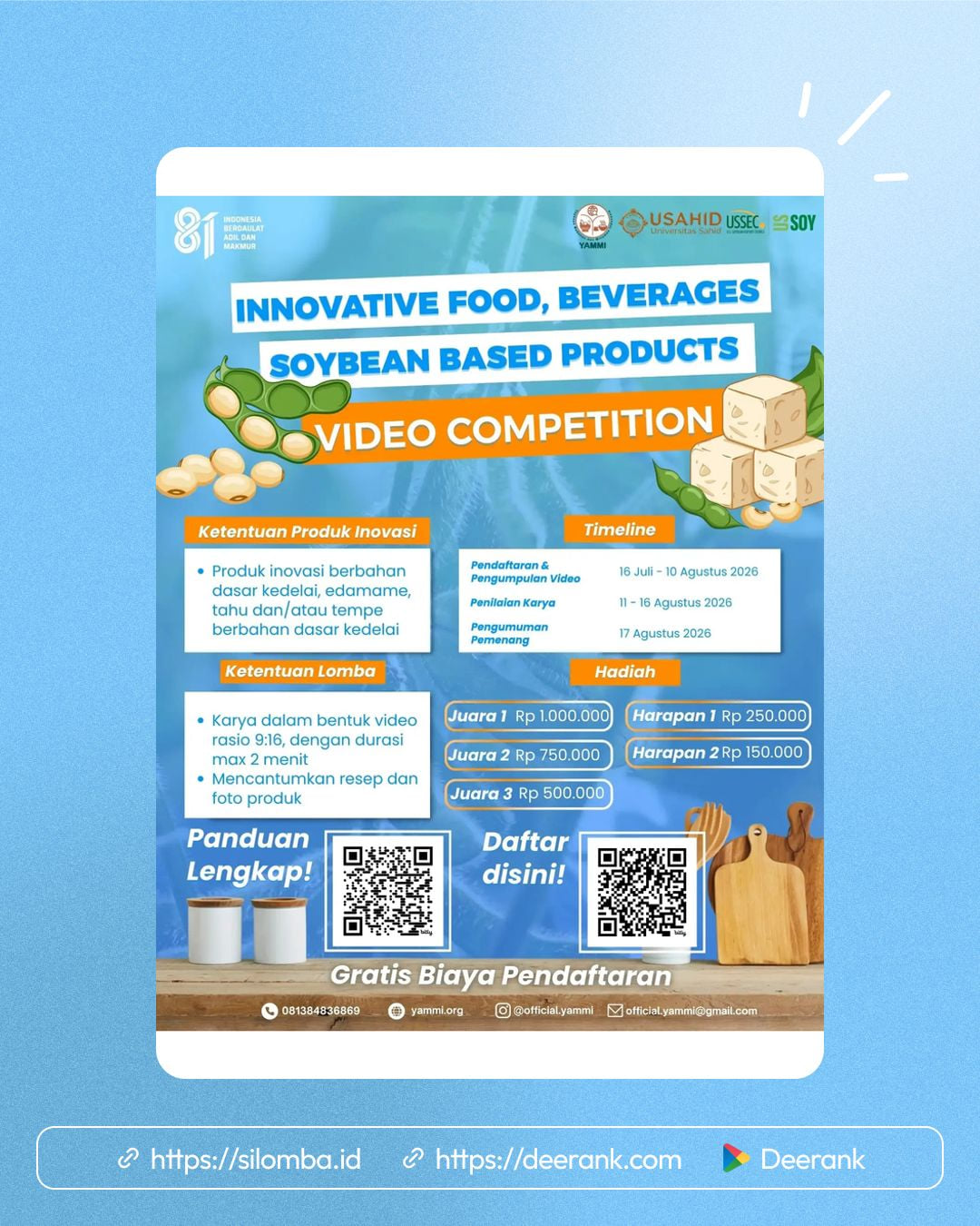 Innovative Food, Beverages & Soybean-Based Products Video Competition 2026 - Poster 1