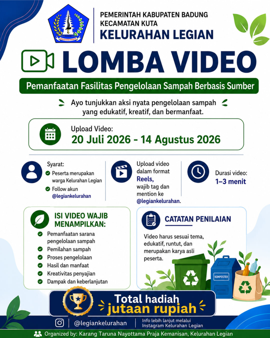 Lomba Video Pemanfaatan Fasilitas Pengelolaan Sampah Berbasis Sumber - Poster 2