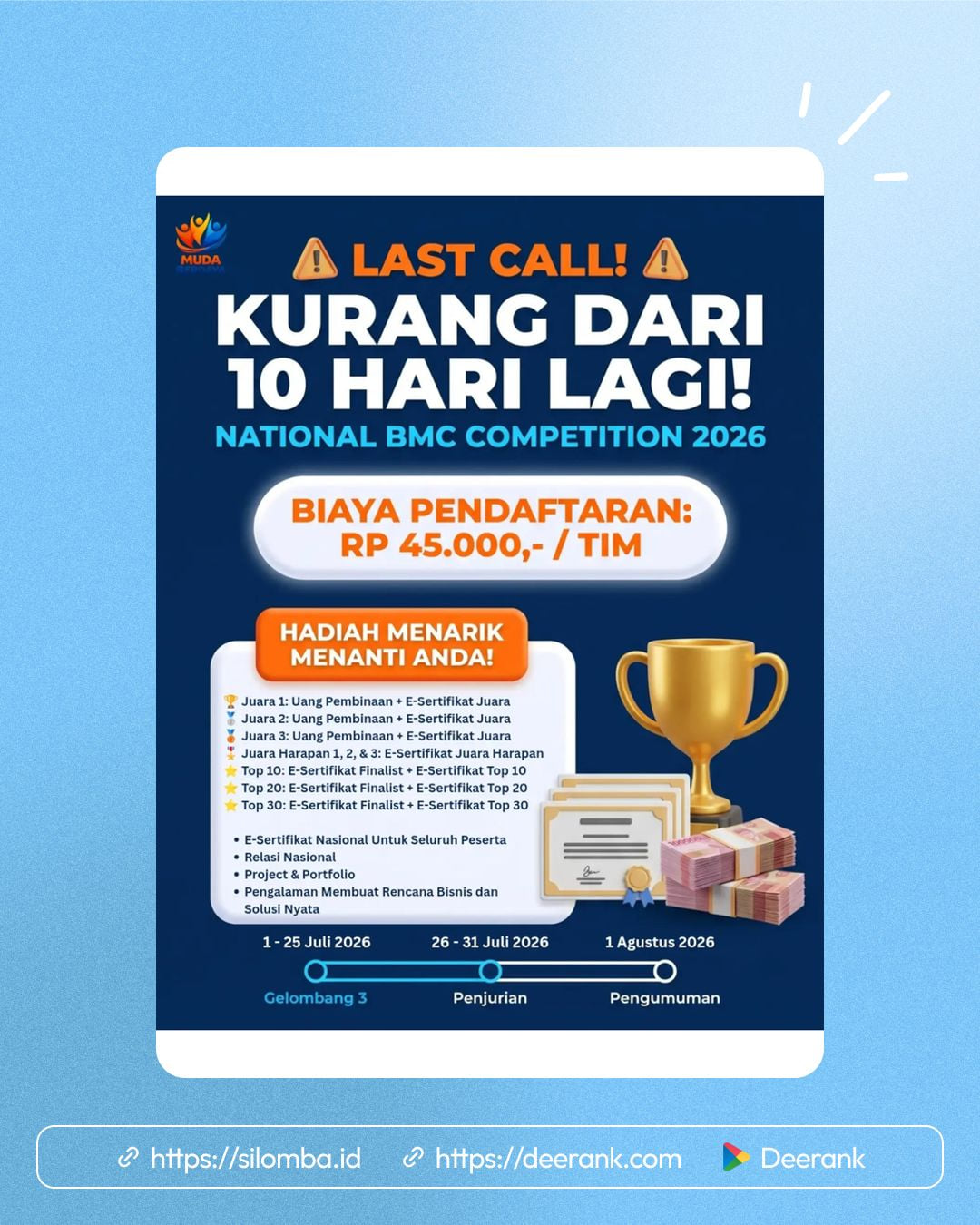 National Business Model Canvas Competition (BMCC) 2026 - Poster 1