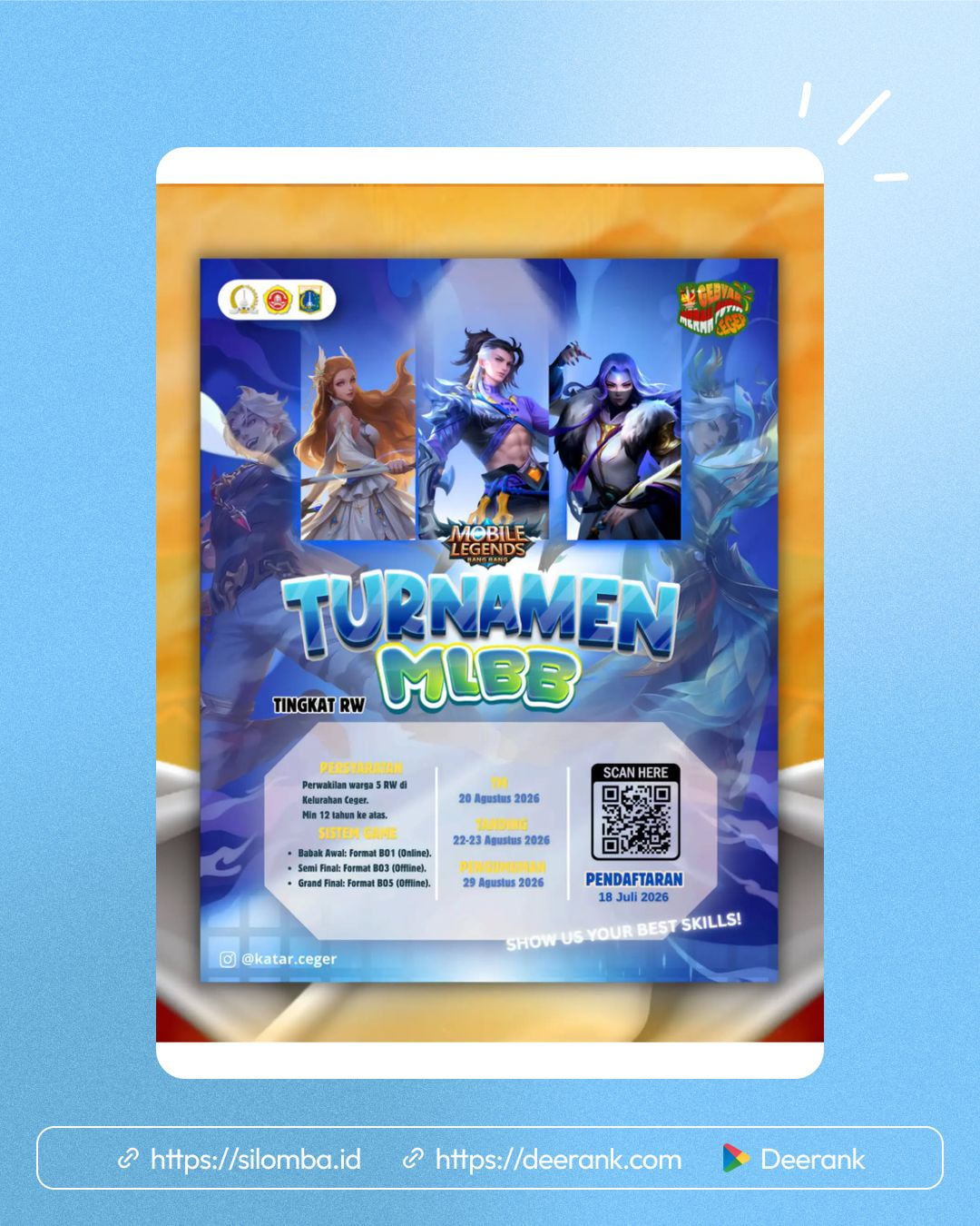 Turnamen MLBB Gebyar Merah Putih Ceger Tingkat RW - Poster 1