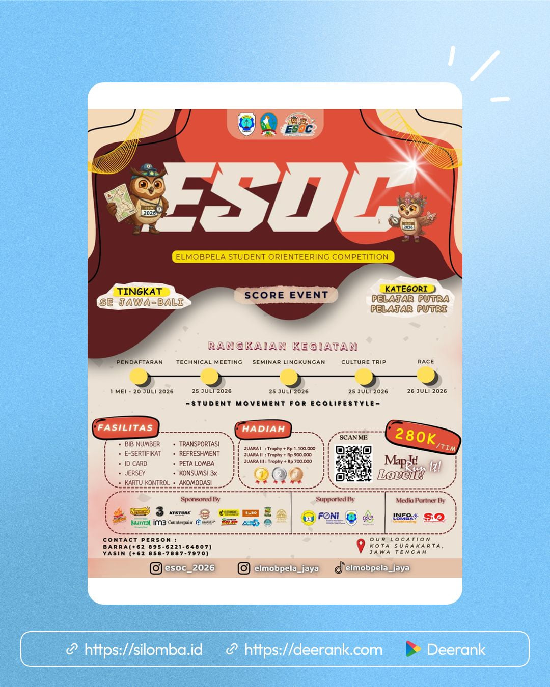 ESOC 2026 - ELMOBPELA Student Orienteering Competition - Poster 1