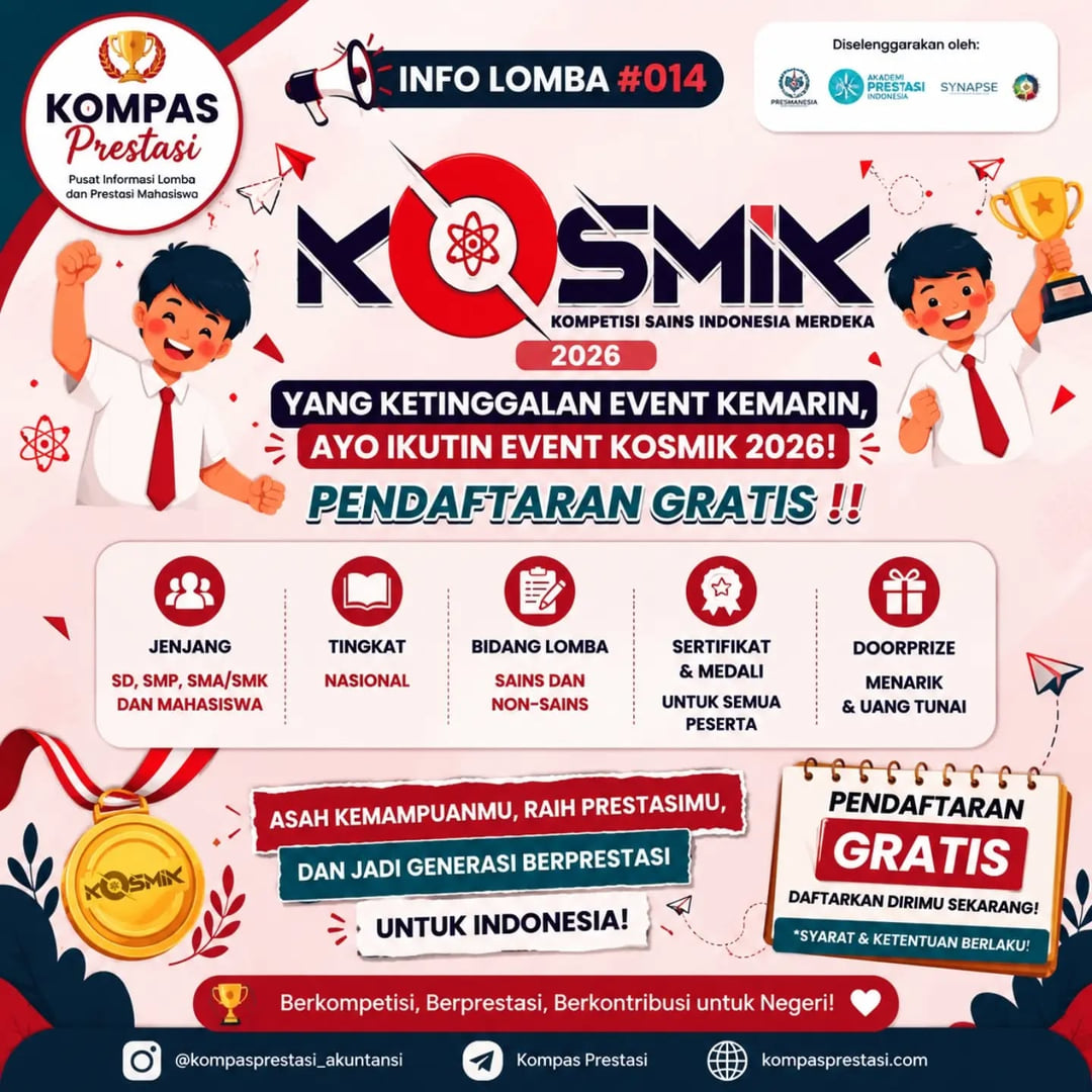 KOSMIK 2026 (Kompetisi Sains Indonesia Merdeka) - Poster 2