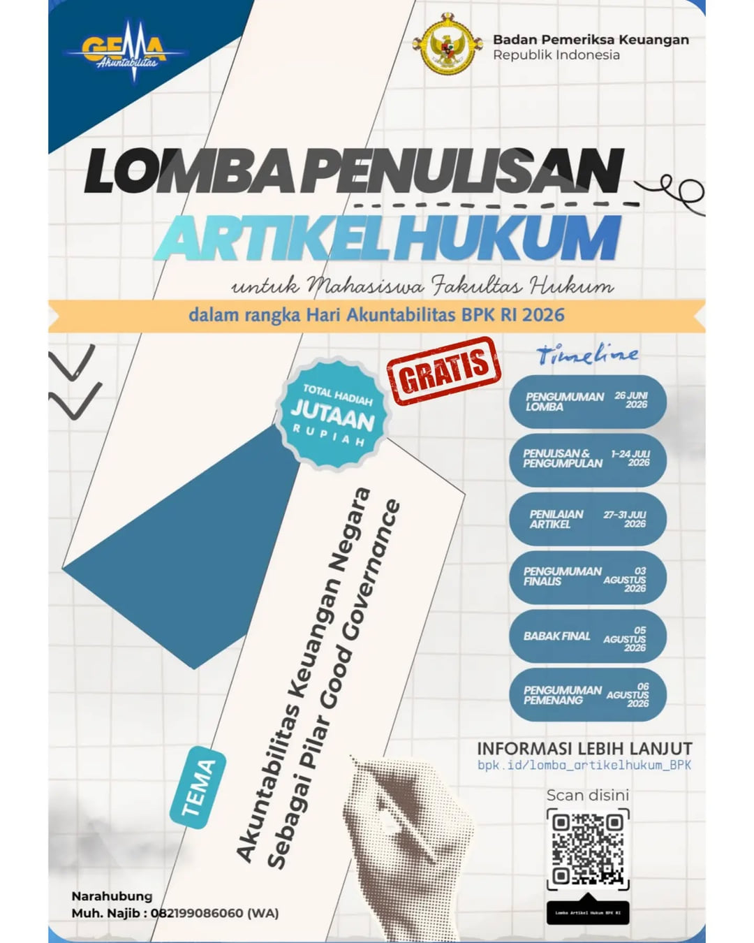 Lomba Penulisan Artikel Hukum Hari Akuntabilitas BPK RI 2026 - Poster 2