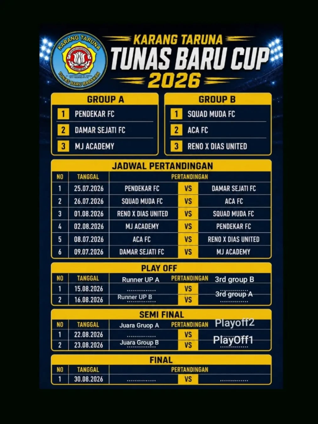 Tunas Baru Cup 2026 - Poster 2