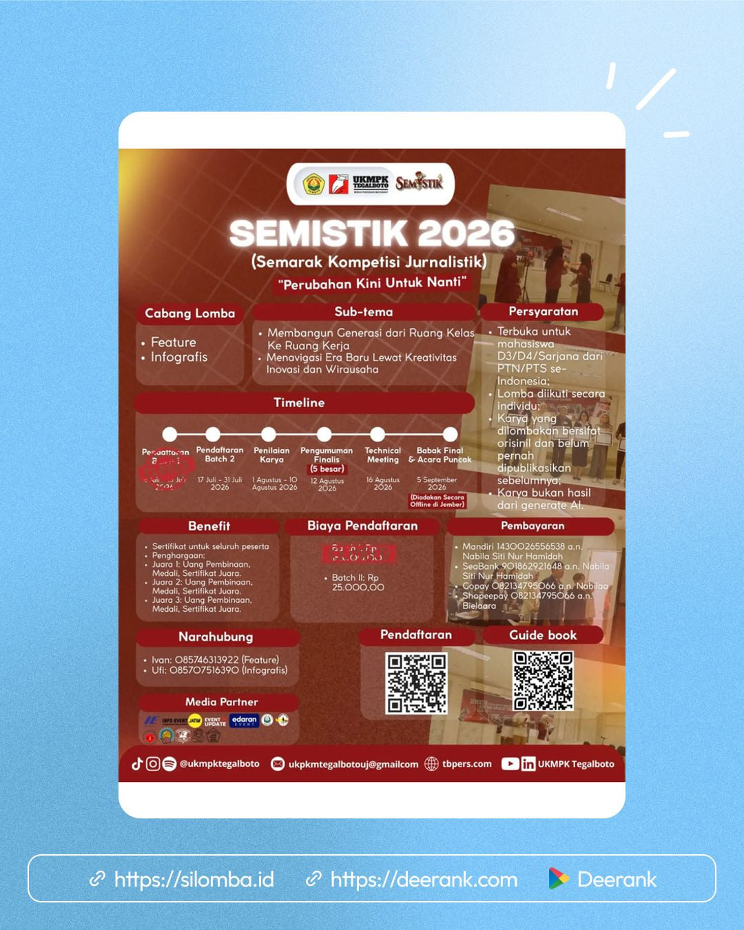 SEMISTIK 2026: SEMARAK KOMPETISI JURNALISTIK - Poster 1
