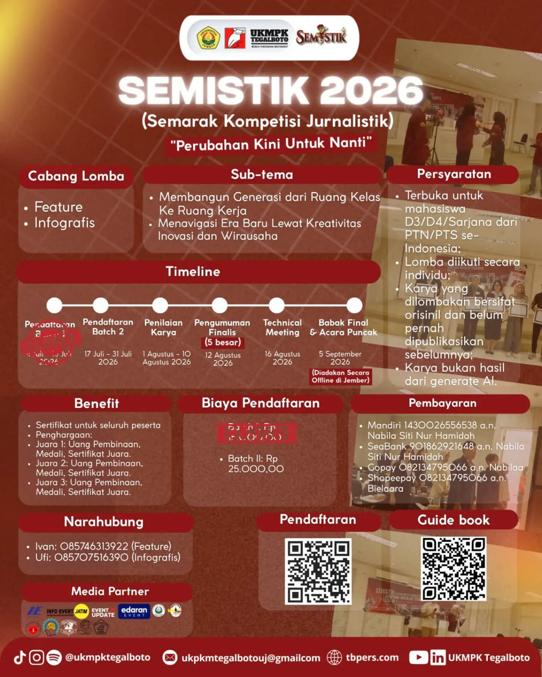 SEMISTIK 2026: SEMARAK KOMPETISI JURNALISTIK - Poster 2
