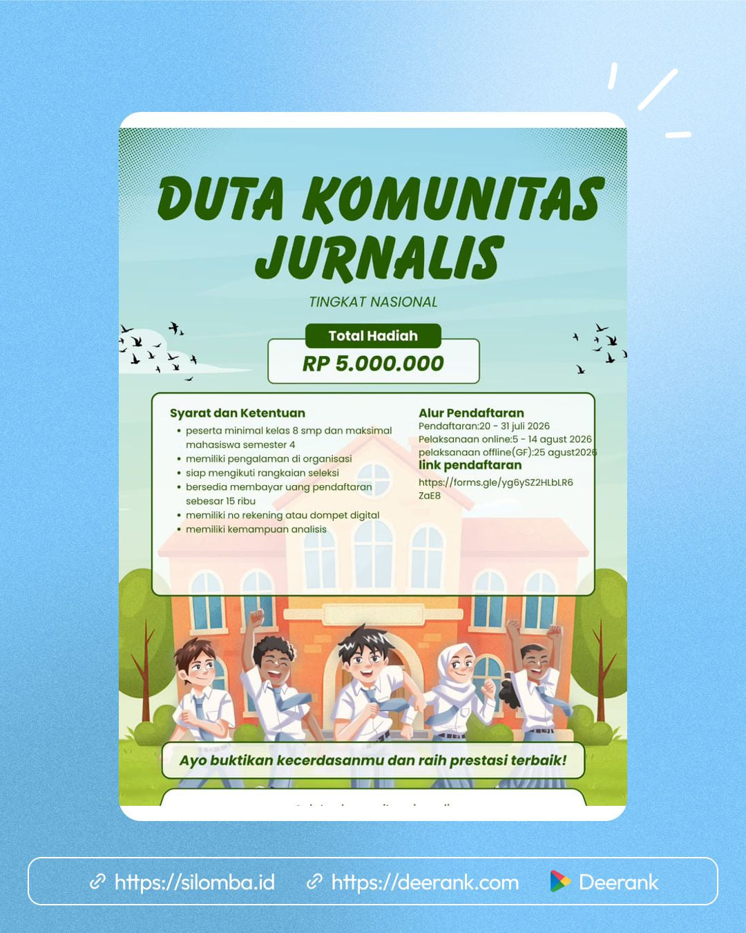 Duta Komunitas Jurnalis Tingkat Nasional - Poster 1