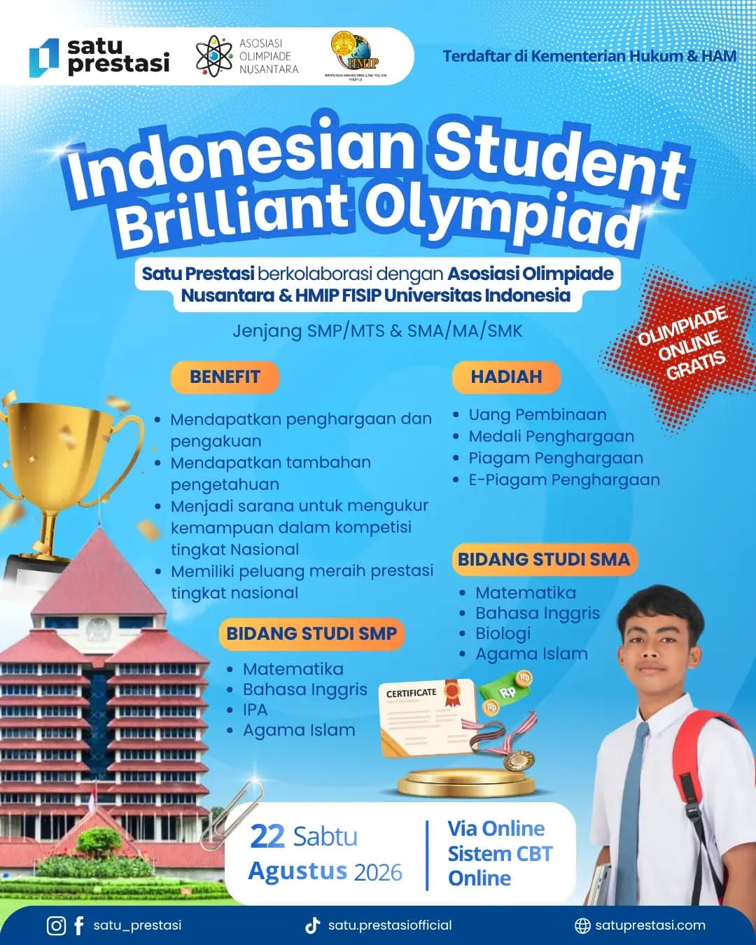 Indonesian Student Brilliant Olympiad - Poster 2