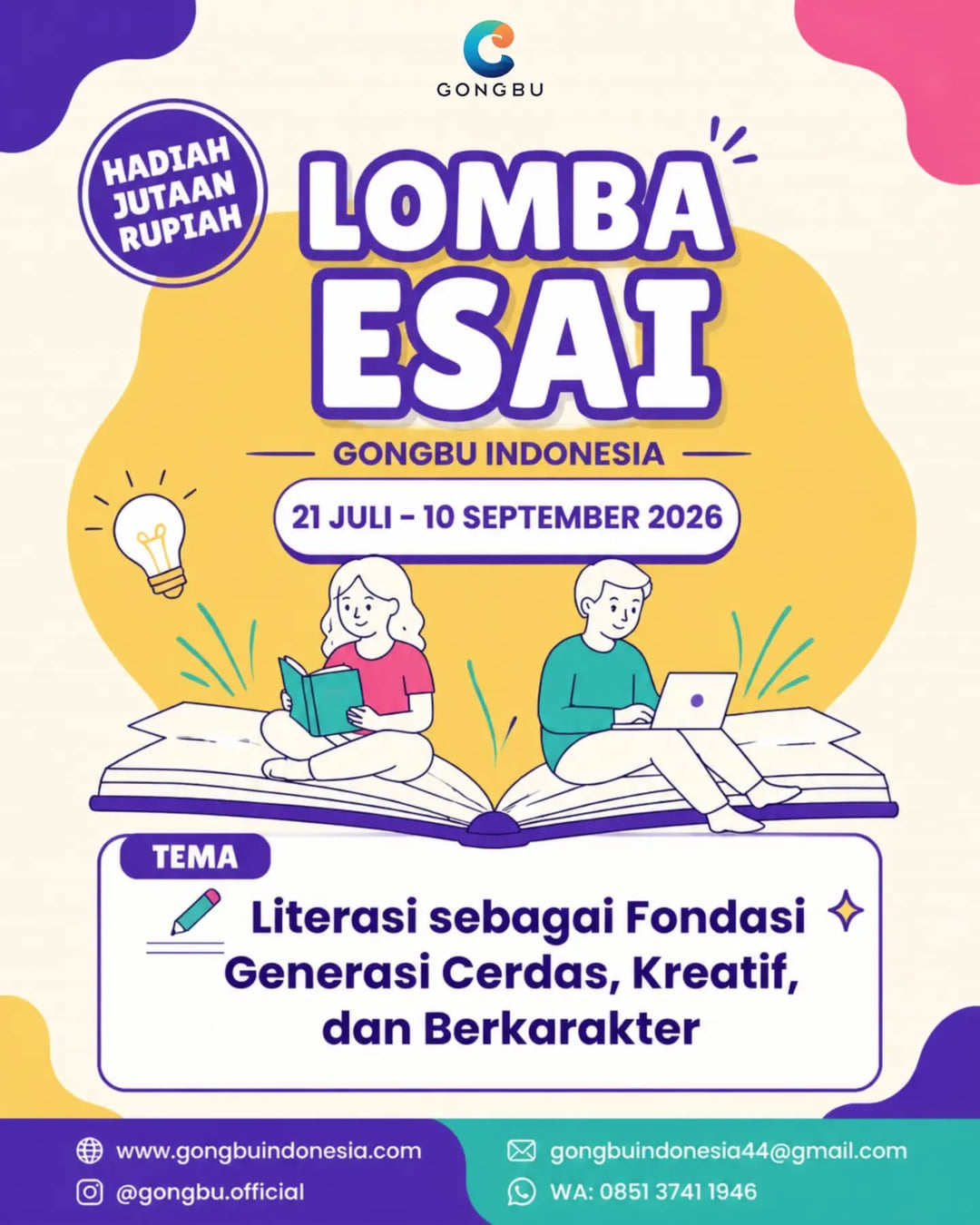 Lomba Esai Gongbu Indonesia 2026 - Poster 2