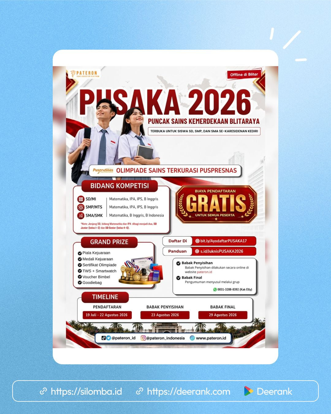 Puncak Sains Kemerdekaan Blitar Raya (PUSAKA 2026) - Poster 1