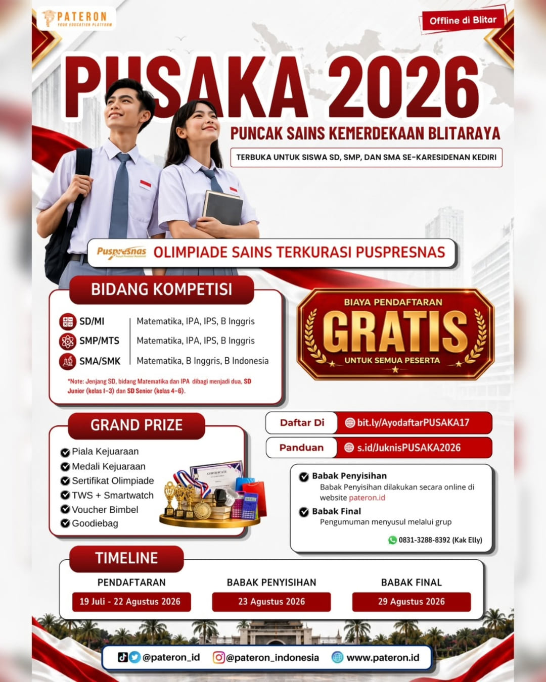 Puncak Sains Kemerdekaan Blitar Raya (PUSAKA 2026) - Poster 2