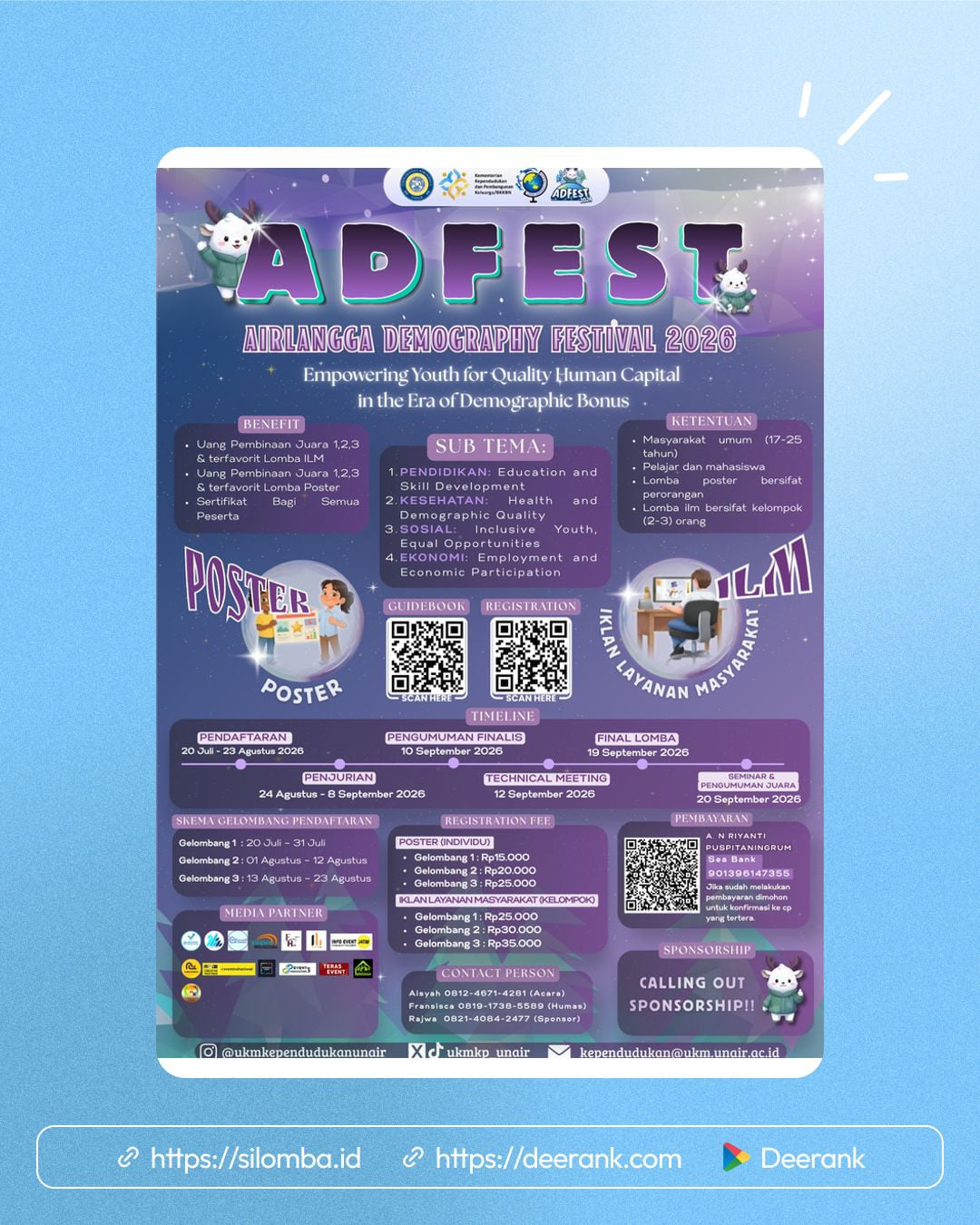 Airlangga Demography Festival 2026 - Poster 1