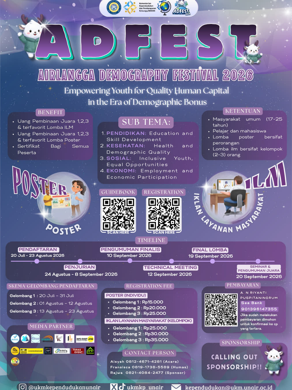 Airlangga Demography Festival 2026 - Poster 2