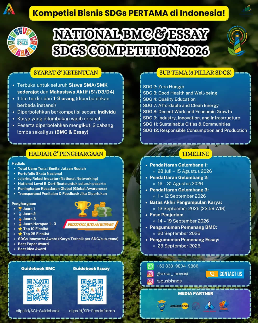 The First National SDGs BMC & Essay Competition in Indonesia 2026 - Poster 2