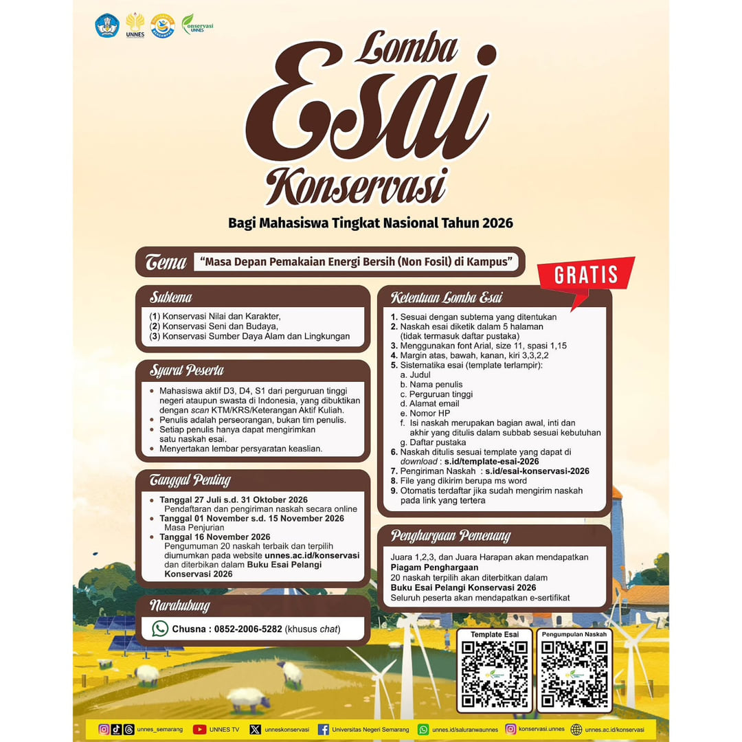 Lomba Esai Konservasi Nasional 2026 - Poster 2