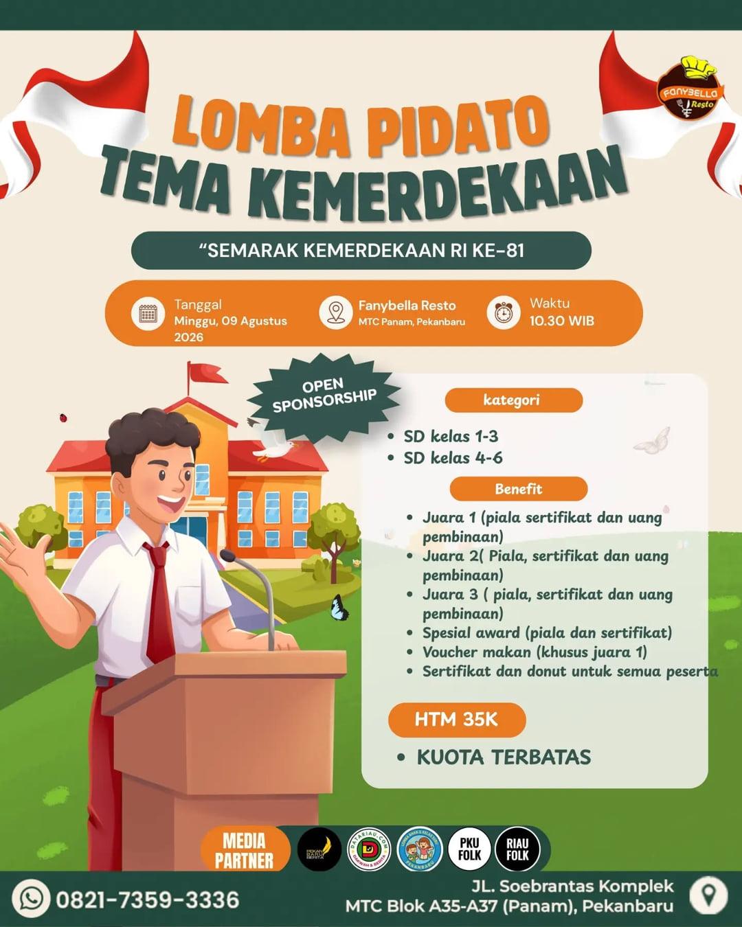 Lomba Pidato Tema Kemerdekaan - Poster 2
