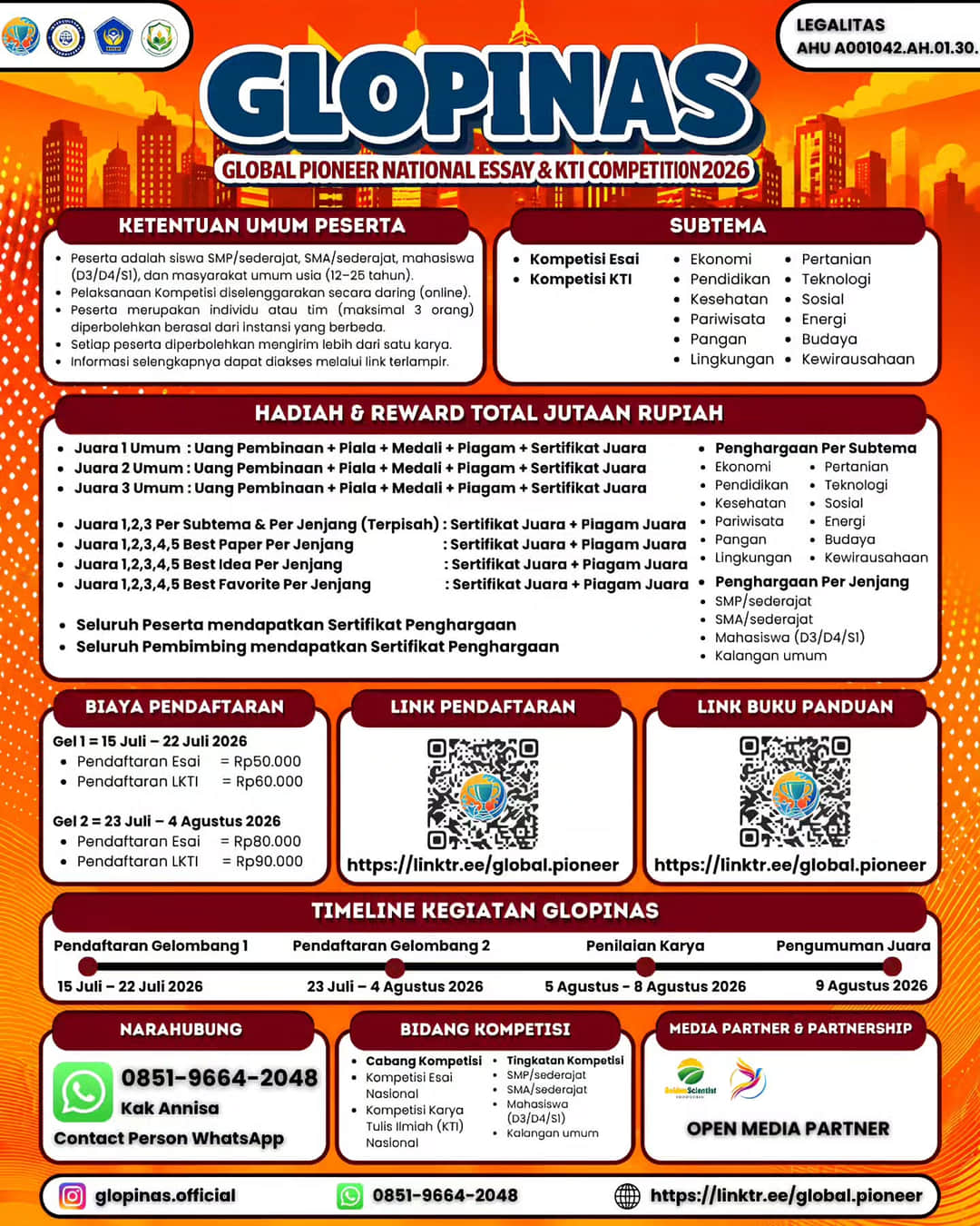 Global Pioneer National Essay & Competition (GLOPINAS) 2026 - Poster 2