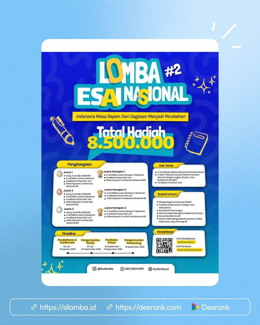 Lomba Esai Nasional 2 - Poster 1