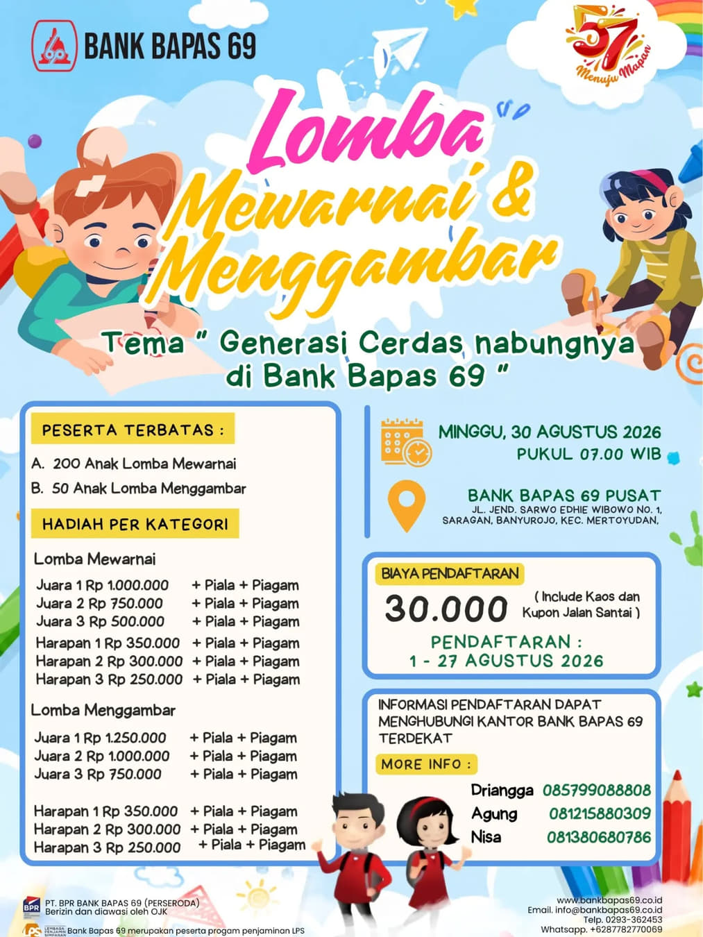 Lomba Mewarnai & Menggambar Bank Bapas 69 - Poster 2
