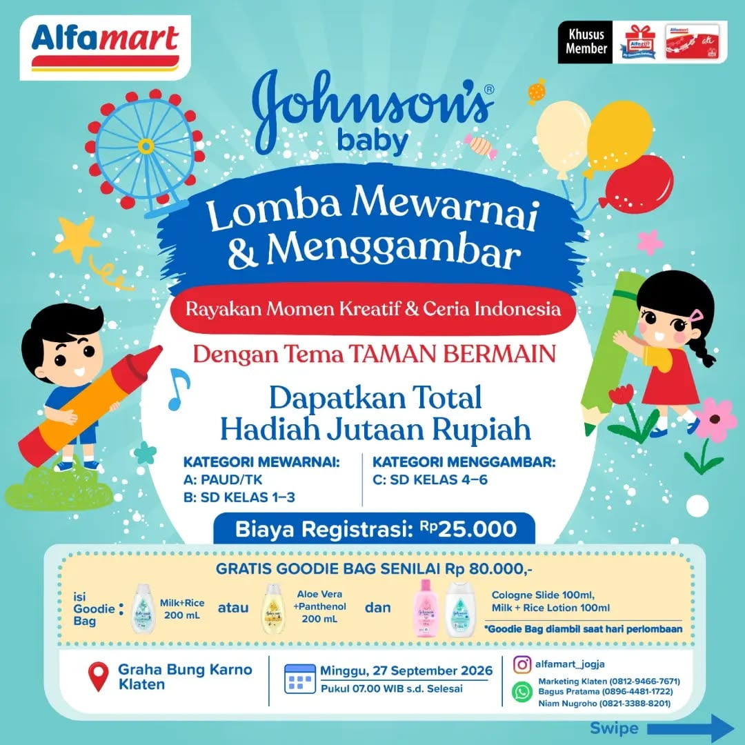 Lomba Mewarnai & Menggambar Johnson's Baby x Alfamart - Poster 2