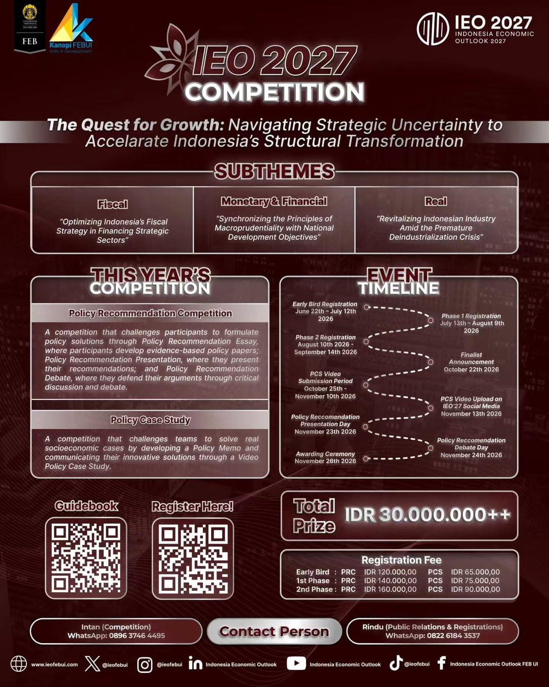 Indonesia Economic Outlook 2027 (IEO 2027) Competition - Poster 2