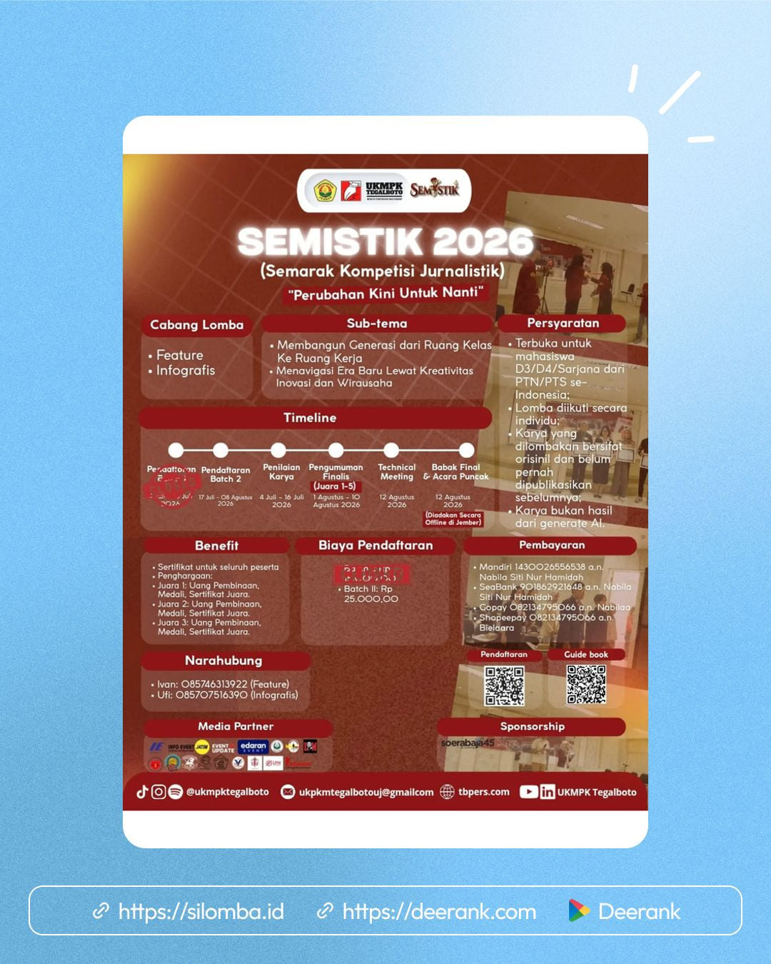 SEMISTIK 2026 (Semarak Kompetisi Jurnalistik) - Poster 1