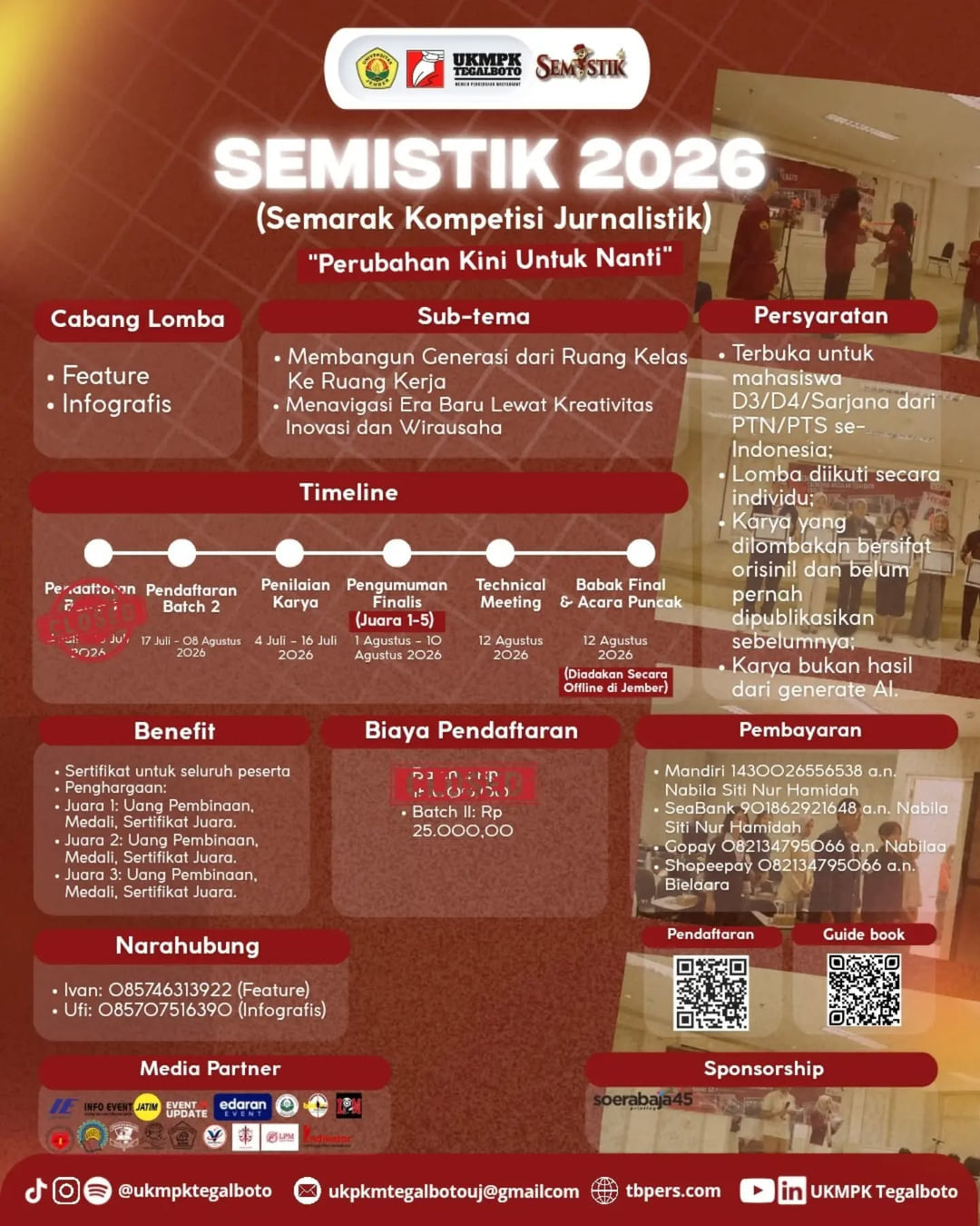 SEMISTIK 2026 (Semarak Kompetisi Jurnalistik) - Poster 2