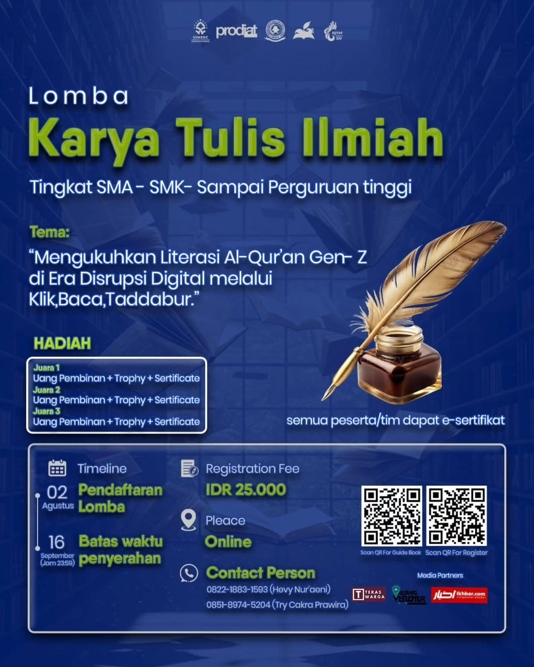 Lomba Karya Tulis Ilmiah (LKTI) IQTAF FEST XIV - Poster 2