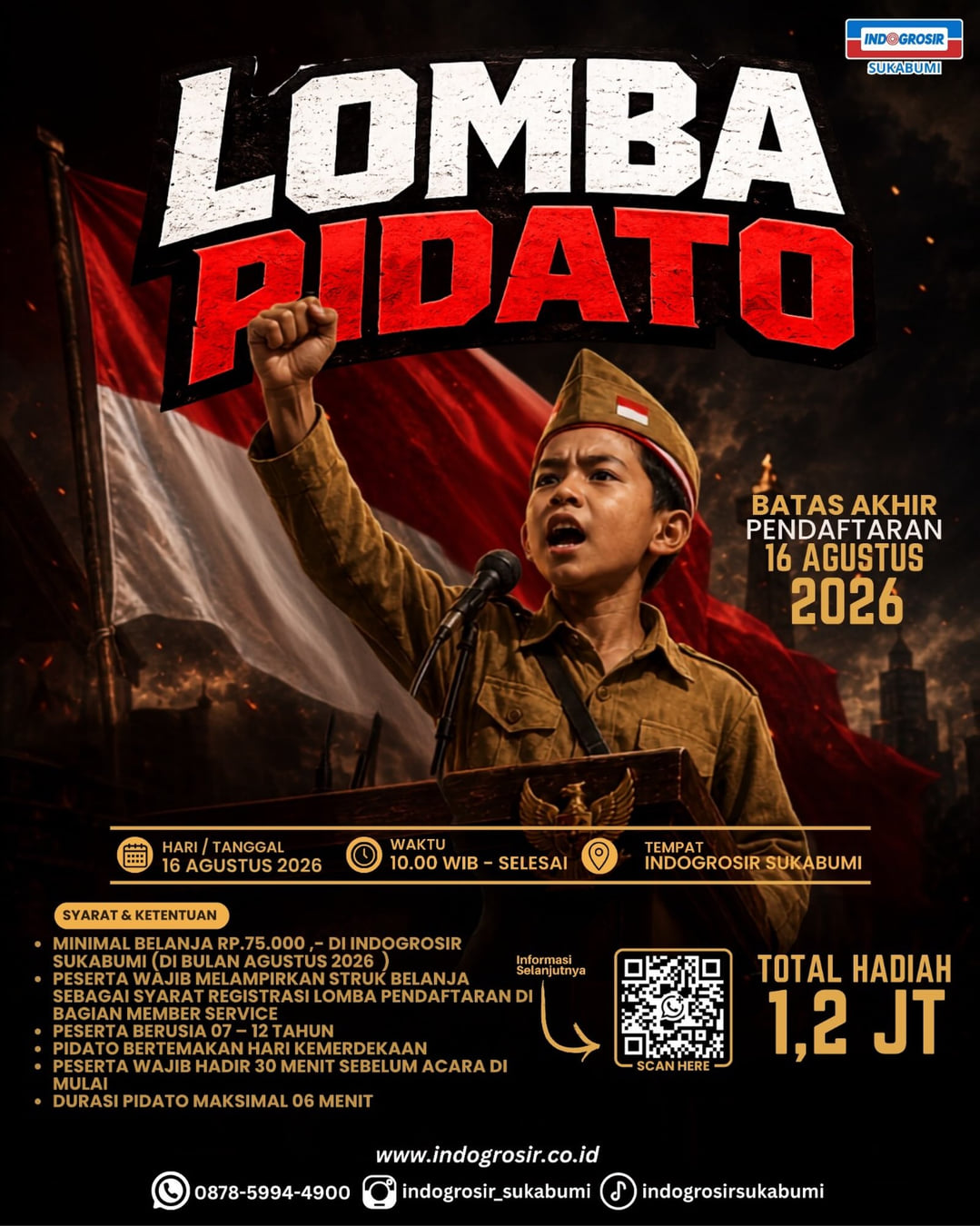 Lomba Pidato Indogrosir Sukabumi - Poster 2