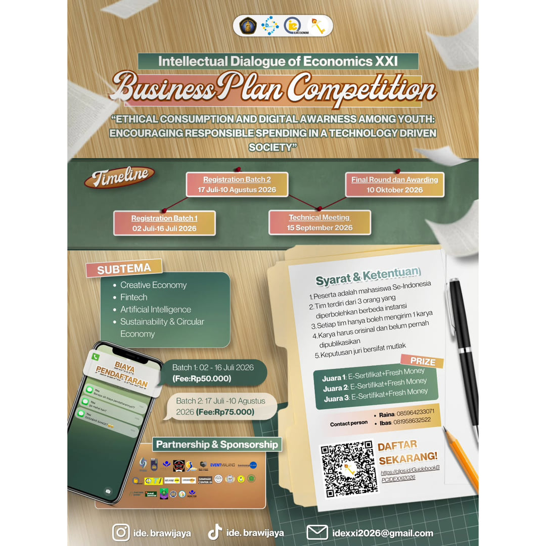 Business Plan Competition – Intellectual Dialogue of Economics (IDE) XXI - Poster 2