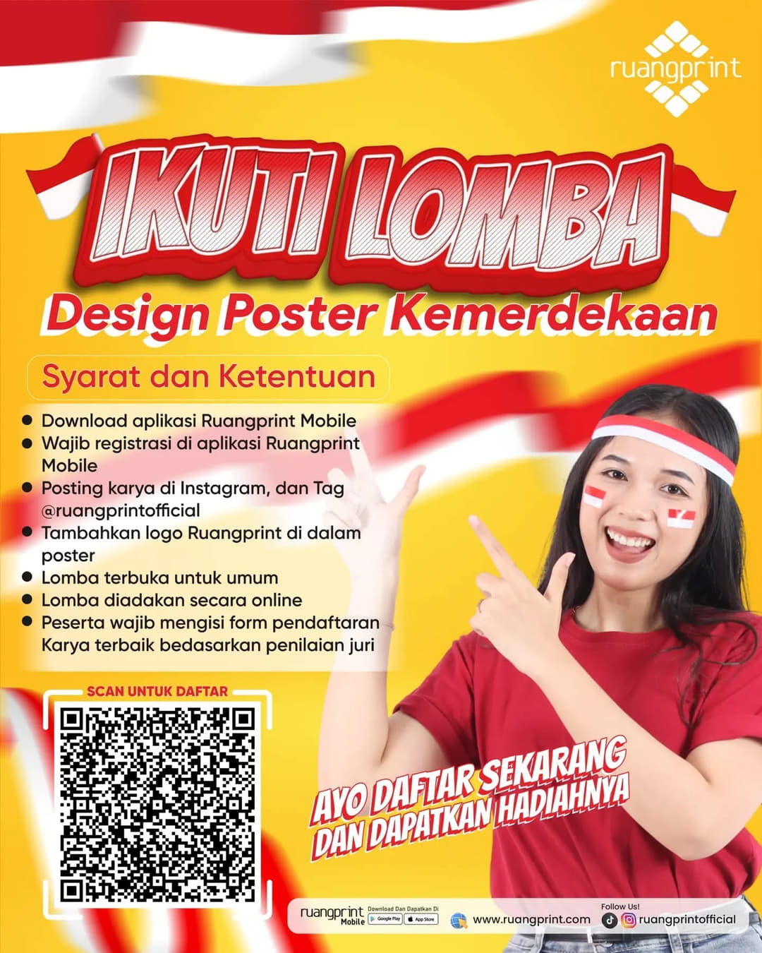 Lomba Desain Poster Kemerdekaan Ruangprint 2026 - Poster 2