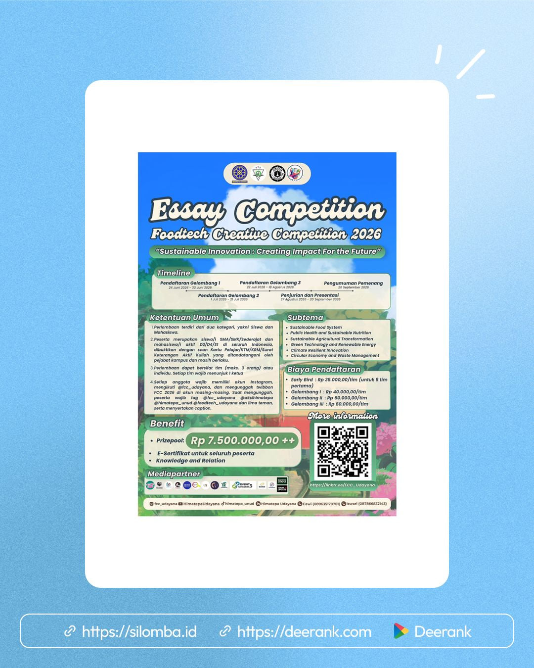 Foodtech Creative Competition (FCC) 2026 - Poster 1