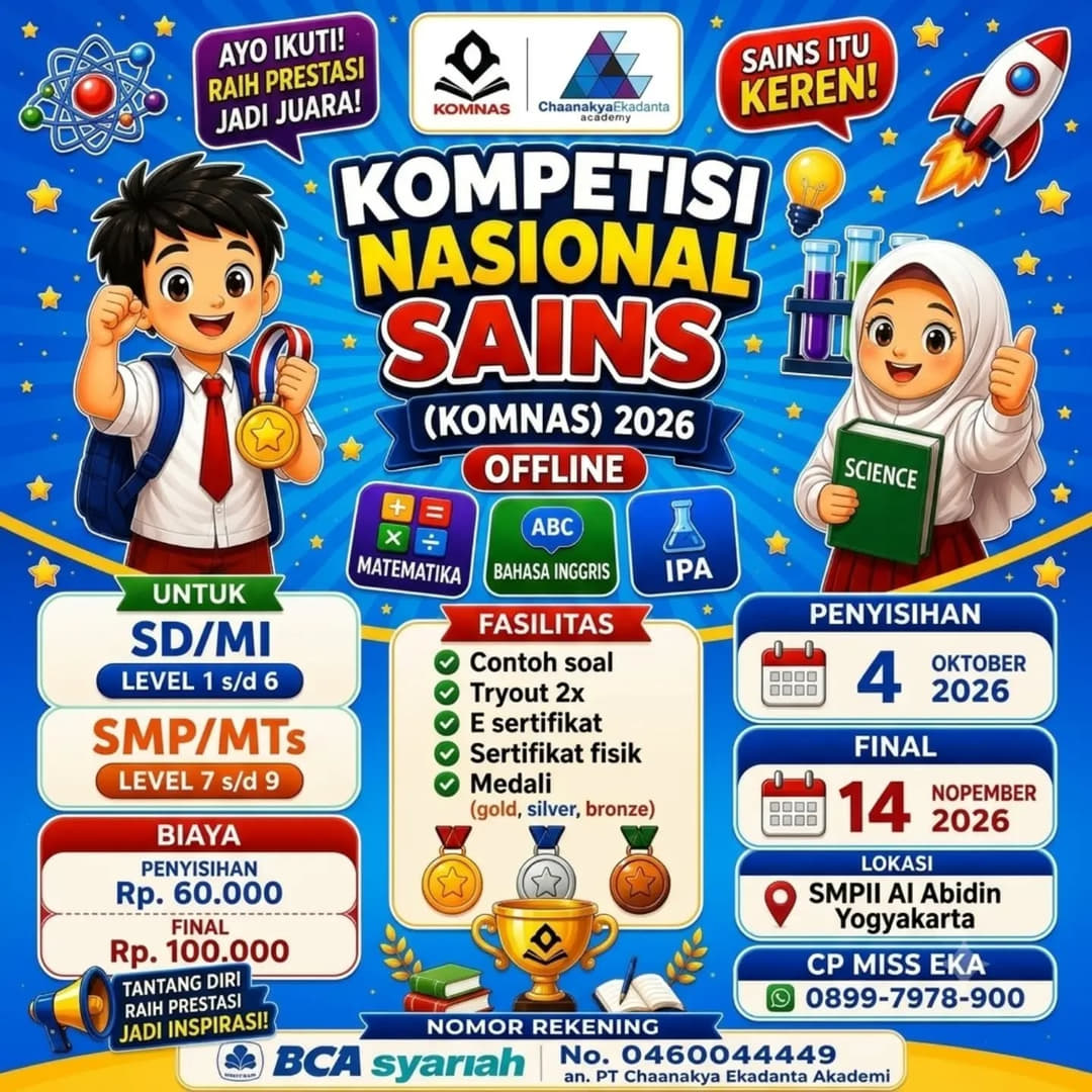 KOMPETISI NASIONAL SAINS (KOMNAS) 2026 OFFLINE - Poster 2