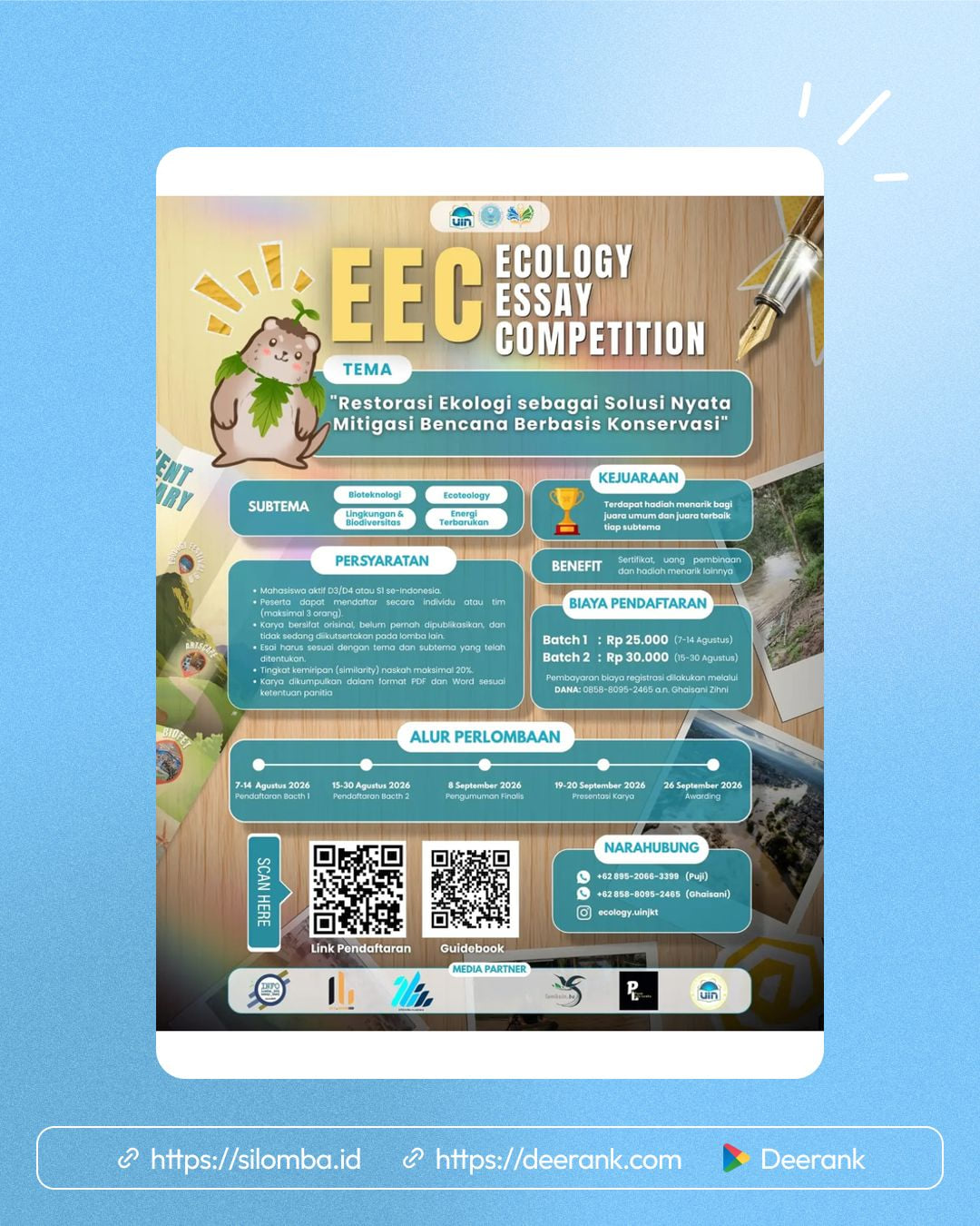 EECESSA Competition 2026 (Ecology Essay Competition) - Poster 1