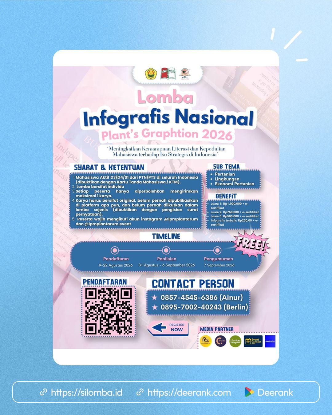 Lomba Infografis Nasional Plant’s Graphtion 2026 - Poster 1