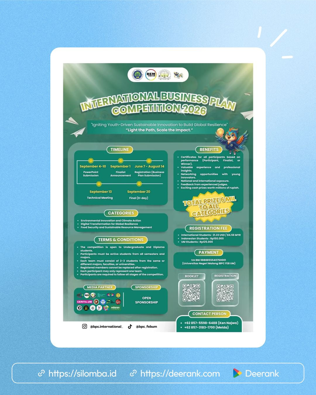 International Business Plan Competition 2026 - Poster 1
